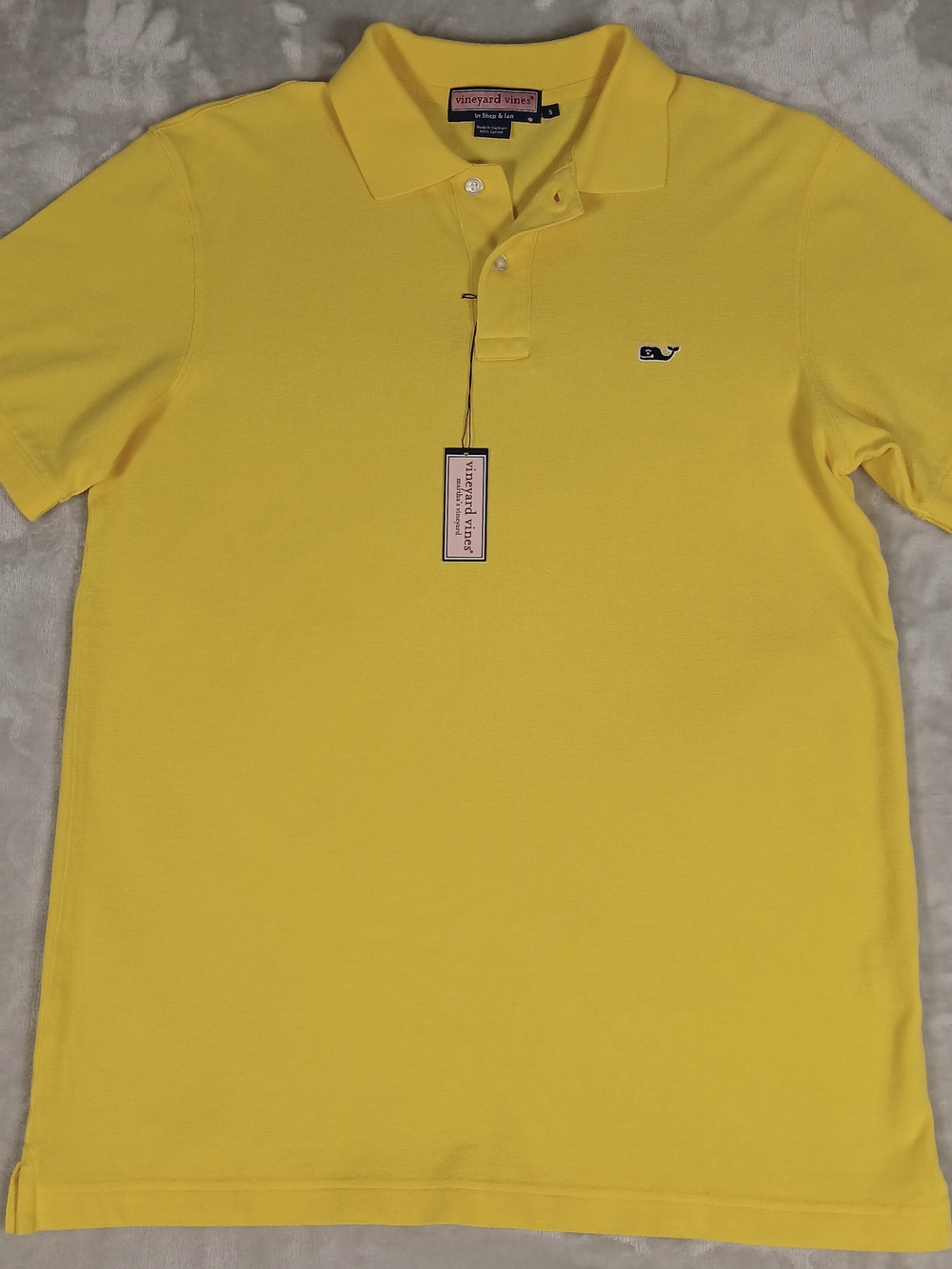 New Vineyard Vines Polo Shirt S Men's Yellow NWT